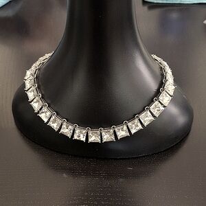 Elegant Silver Crystal Necklace